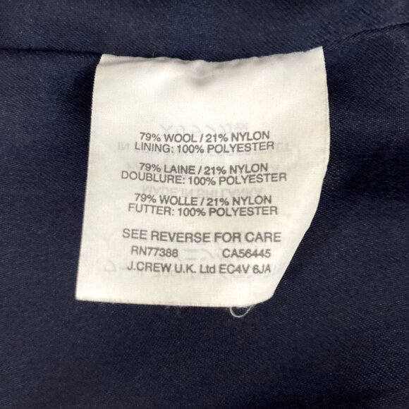 J CREW Stadium Italian Cloth Cocoon Coat Wool Blend Funnel Neck Olive Green - Picture 12 of 12